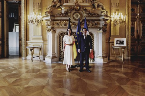(L-R) Annalena Bärbock (Alliance 90/The Greens), Federal Foreign Minister, and Stephane Sejourne,