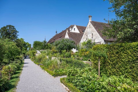 Cell house and historic herb garden, Ittingen Charterhouse, Warth-Weiningen near Frauenfeld, Canton