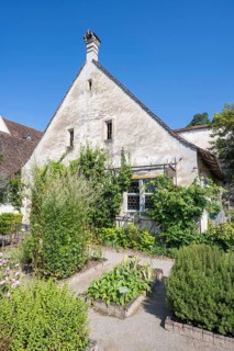 Cell house and historic herb garden, Ittingen Charterhouse, Warth-Weiningen near Frauenfeld, Canton