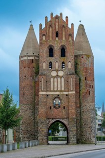 Anklamer Tor, east side, Gothic brick building from the early 14th century, formerly a stone gate,