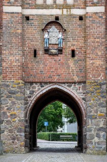 Anklamer Tor, east side, Gothic brick building from the early 14th century, formerly a stone gate,