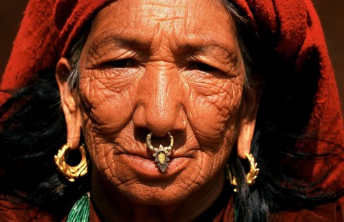 Portrait of a woman in Nepal