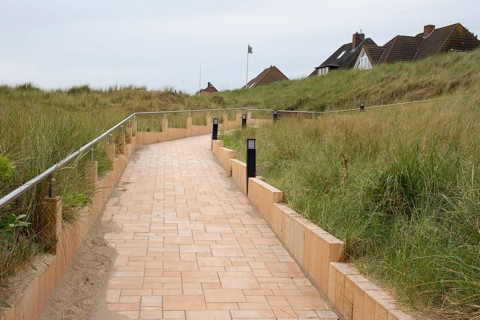 Beach promenade in Wittdün, North Sea coast, Amrum, North Sea island, North Frisia,