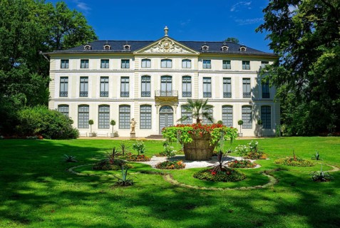 Summer palace and park, residential town of Greiz, Thuringia, Germany, Europe