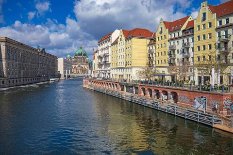 Spree near Mühlendamm in Berlin, Germany, Europe