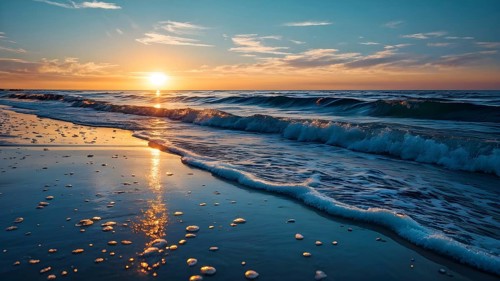Ocean wave cresting with foam water glistening under sunlight, AI generated
