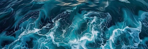 Aerial view of an cresting ocean wave unfolding its violent beauty, AI generated