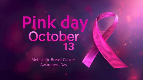 Poster for Breast Cancer Awareness Month in October, AI generated