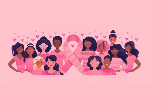 Women Unite for Breast Cancer Awareness, AI generated