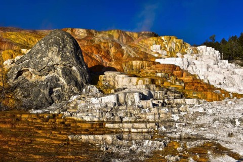 Mammoth Terrace Yellowstone National Park. Wyoming, United States, North America