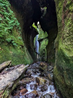 Waterfall Sombrio Beach. Vancouver Island British Columbia, Canada, North America