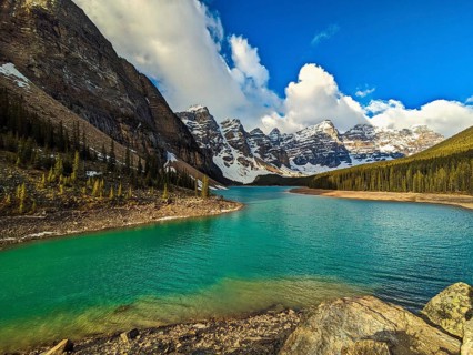 Moraine Lake, Alberta, Canada, North America