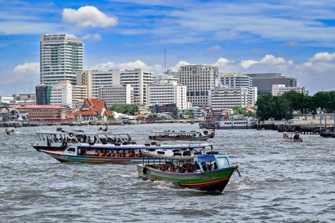 Chao Phraya River Water Taxi, Bangkok, Thailand, Asia