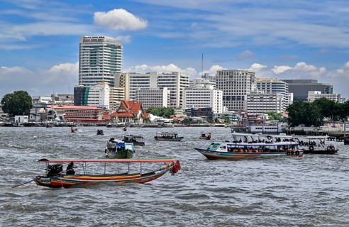 Chao Phraya River Water Taxi, Bangkok, Thailand, Asia