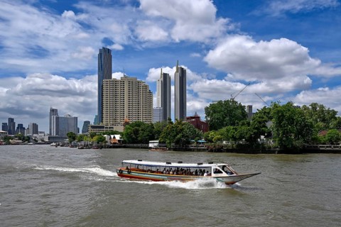 Chao Phraya River Water Taxi, Bangkok, Thailand, Asia