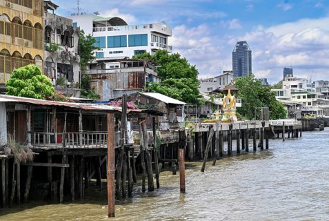 Houses and skyscrapers
