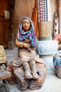 Wood carving figure, Pa Vi Hmong Cultural Village, Meo Vac, Ha Giang Province, Vietnam, Asia