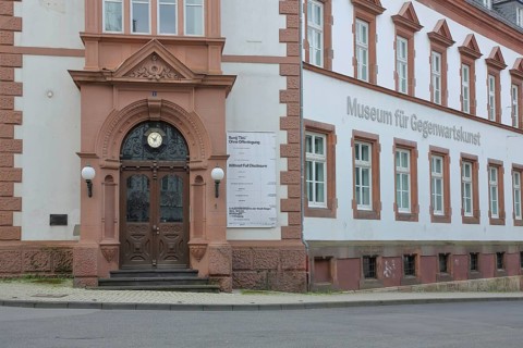 Portal and entrance of the Museum of Contemporary Art, art museum, historical building,