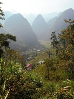 Karst rocks in the Dong Van Karst Plateau UNESCO Global Geopark, Ha Giang Province, Vietnam, Asia