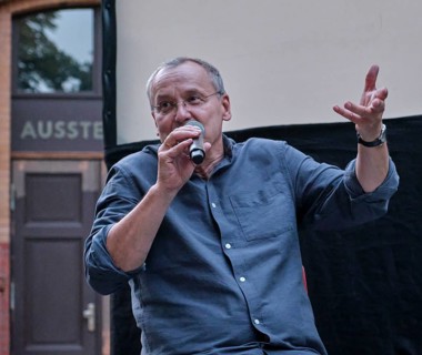 Germany, Berlin, 25.07.2024, Summer in the Courtyard, open air film series with Knut Elstermann