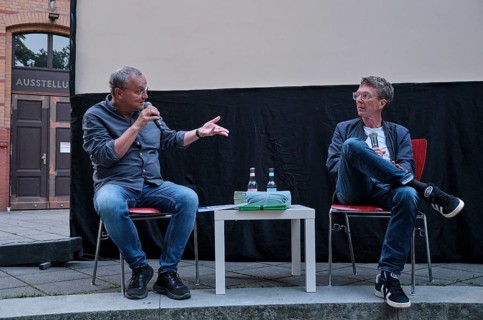 Germany, Berlin, 25.07.2024, Summer in the Courtyard, open-air film series with Knut Elstermann
