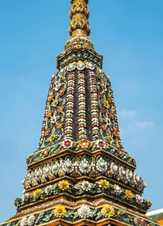 Architectural detail, chedi stupa, Wat Pho complex, Bangkok, Thailand, Asia