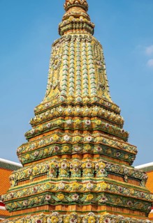 Architectural detail, chedi stupa, Wat Pho complex, Bangkok, Thailand, Asia