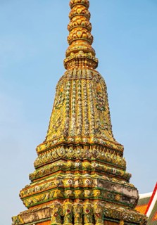 Architectural detail, chedi stupa, Wat Pho complex, Bangkok, Thailand, Asia