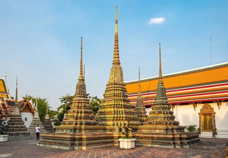Stupas at Wat Pho complex, Bangkok, Thailand, Asia