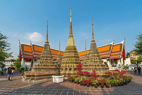 Stupas at Wat Pho complex, Bangkok, Thailand, Asia