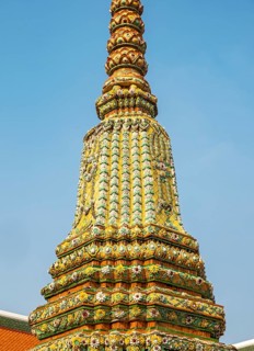 Architectural detail, chedi stupa, Wat Pho complex, Bangkok, Thailand, Asia