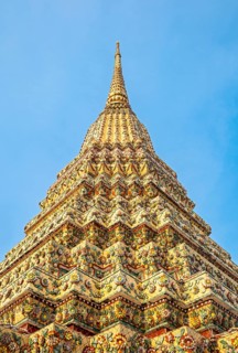 Architectural detail, chedi stupa, Wat Pho complex, Bangkok, Thailand, Asia