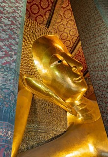 Reclining Buddha statue, Wat Pho complex, Bangkok, Thailand, Asia