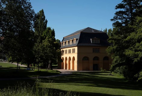 Riding school, Park an der Ilm, Weimar, Thuringia, Germany, Europe