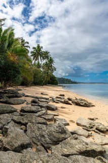 White sand beach, Bouma National Park, Taveuni, Fiji, South Pacific, Oceania