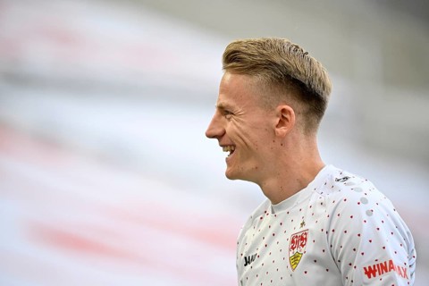 Chris Führich VfB Stuttgart (27) Portrait, MHPArena, MHP Arena Stuttgart, Baden-Württemberg,