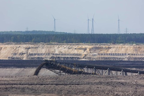The Nochten open-cast mine (Upper Sorbian: WochoÅ¾anska jama) is an open-cast lignite mine in