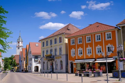MarktstraÃŸe, Bad Wurzach, Upper Swabia, Swabia, Baden-Württemberg, Germany, Europe
