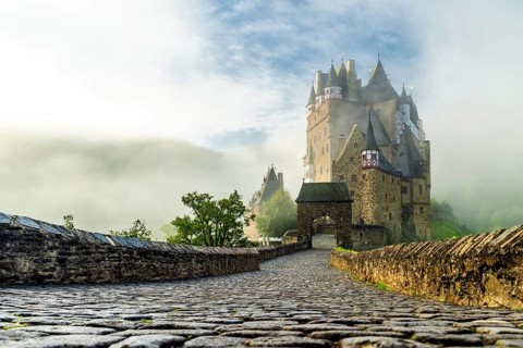 Castle Eltz in the region Volcanic Eifel, Rhineland Palatinate, Germany, Europe