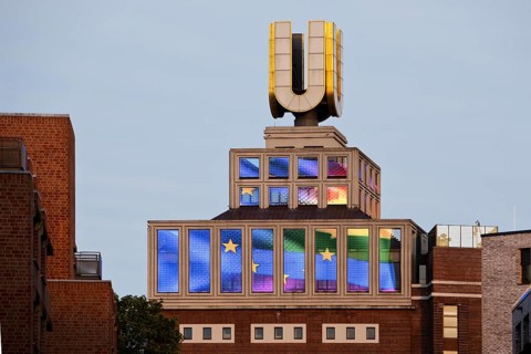 Dortmunder U, Flying Pictures by Adolf Winkelmann, Creative Centre, Dortmund, Ruhr Area, North