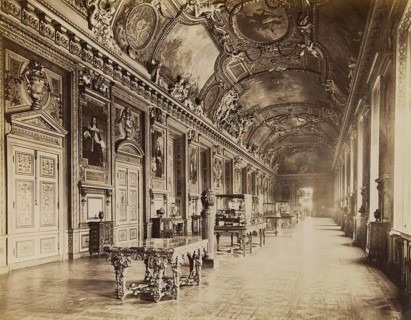 Louvre Museum, The Apollo Gallery, 1885, 1st arrondissement, Paris, France, Historic, digitally