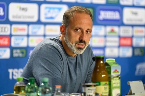 Press Conference, PK, Coach Coach Peregrino Matarazzo TSG 1899 Hoffenheim, PreZero Arena, Sinsheim,