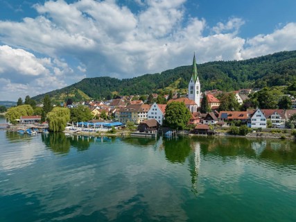 Aerial view of the village of Sipplingen on Lake Constance, Lake Constance district