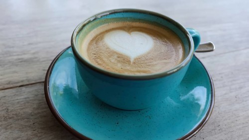 Cappuccino with a heart, Bavaria, Germany, Europe