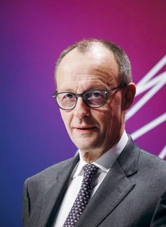 Friedrich Merz, Chairman of the CDU/CSU parliamentary group in the German Bundestag, recorded at