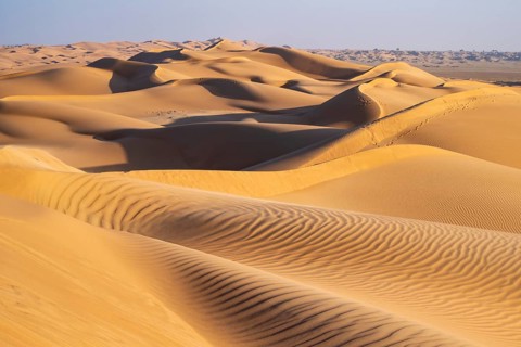 Sand dunes in the desert, near Duqm, Oman, Asia