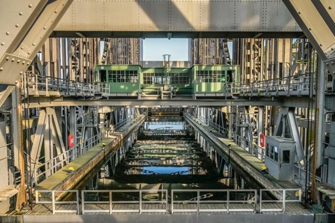 Old Niederfinow boat lift, Brandenburg, Germany, Europe
