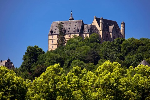 The Landgrave's Castle on the Schlossberg, Marburg an der Lahn, Hesse, Germany, Europe