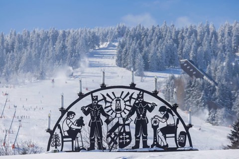 The Fichtelberg near Oberwiesenthal in the Erzgebirge district is the highest mountain in Saxony at