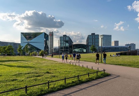 Architecture at Berlin Spreebogenpark, Berlin, Germany, Europe